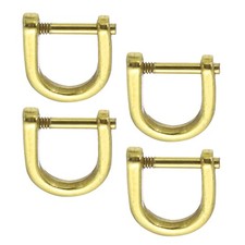 4 Pcs 3/8" D-Rings Screw in Shackle Horseshoe U Shape D Ring Gold