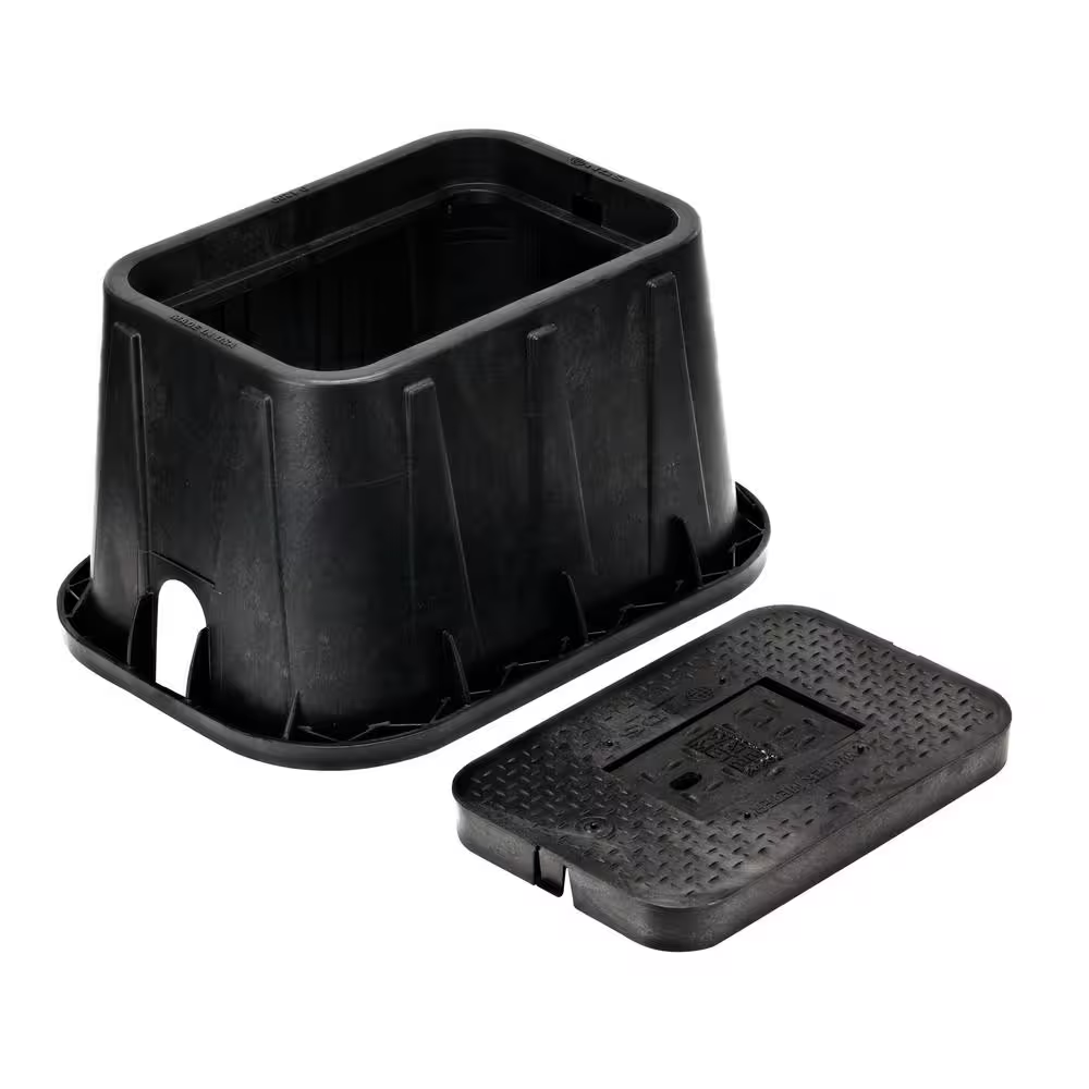 14x19 Inch Standard Rectangular Meter Box with Black Drop-In Cover