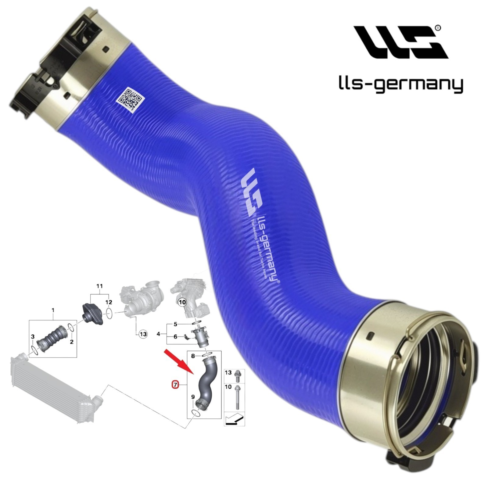 Strengthened Air Intake Hose for BMW 7er F01 F02 730d Xdrive 740d Xdrive