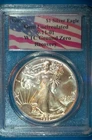 1989 U.S. SILVER AMERICAN EAGLE - 9-11-01 WTC GROUND ZERO RECOVERY -PCGS-GEM UNC