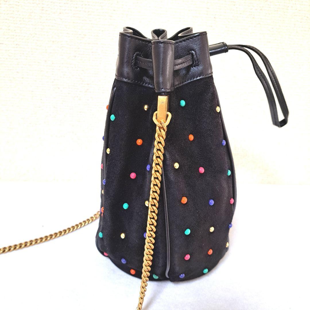 Borsa a tracolla Saint Laurent con coulisse e catena ferramenta oro