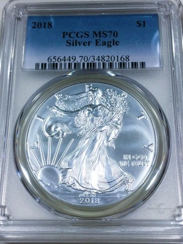 2018 American Silver Eagle PCGS MS70  Beautiful Coin