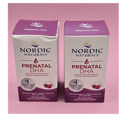Nordic Naturals Prenatal DHA Omega-3 + Vitamin D3 Softgels Strawberry 90ct