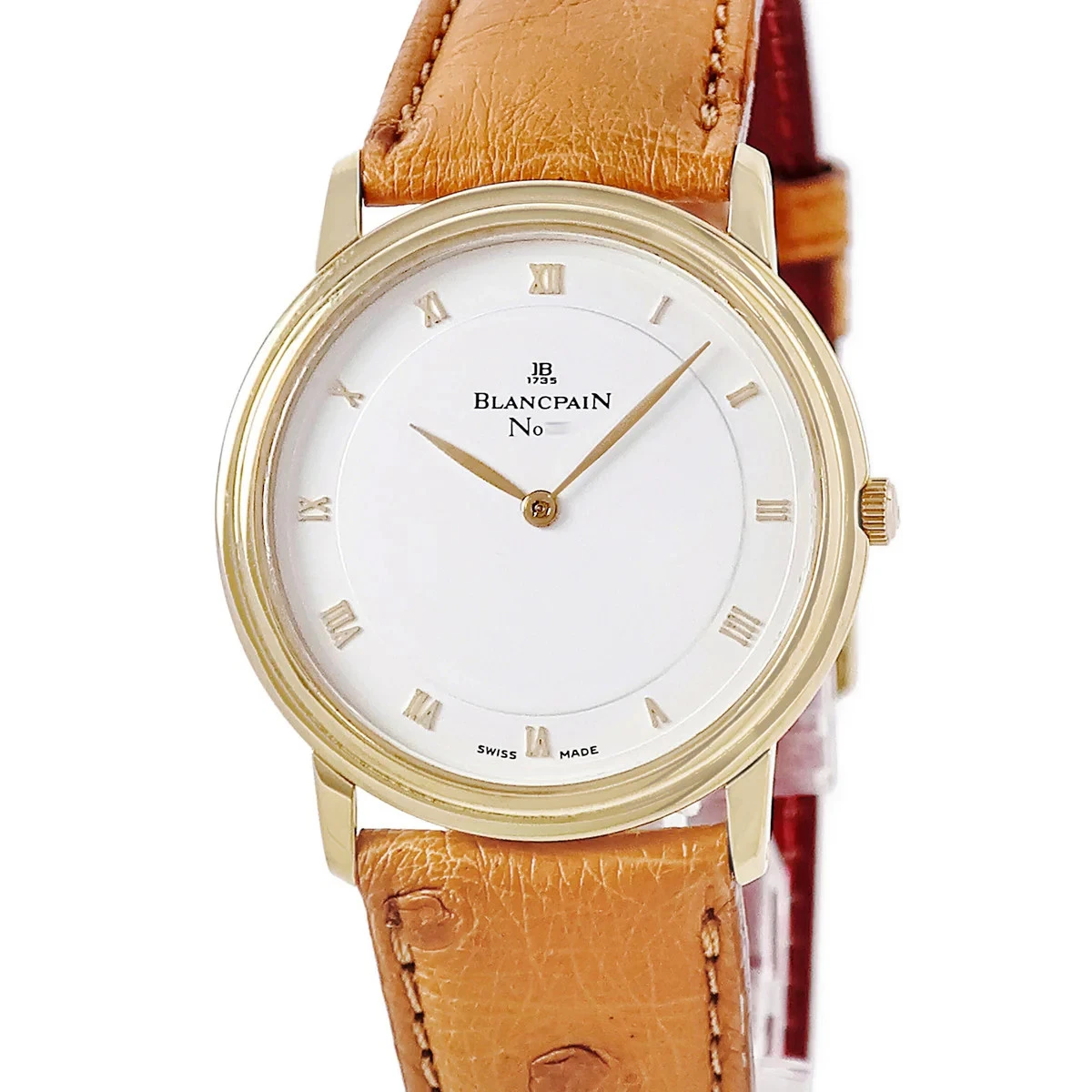 Blancpain — Blancpain Villeret Ultra Slim 0021-1418-55-0003 33.7mm White Dial #HDW364