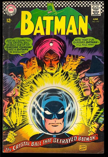 Batman #192 Unrestored Silver Age Superhero Vintage DC Comic 1967 VG-