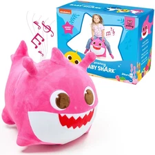 Pinkfong Baby Shark Mommy Bouncy Ride On Inflatable Hopper Plush Toy for Kids