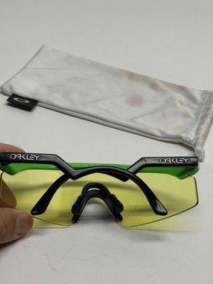Vintage 1989's Oakley Razor Blades Sunglasses Green Yellow Lens | eBay