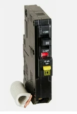 ⚡SQUARE D QO120GFIC / GFI  20A SINGLE POLE GFI GROUND FAULT INTERRUPTER BREAKER 