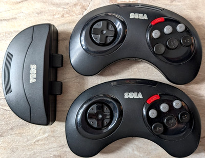Sega Mega Drive Wireless Infrarot Controller - Original ! RAR ! 6-Button