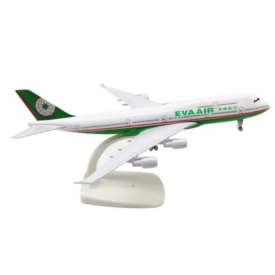 1/350 Diecast Alloy Eva Air Airlines B747 Aircraft Model With Display Stand