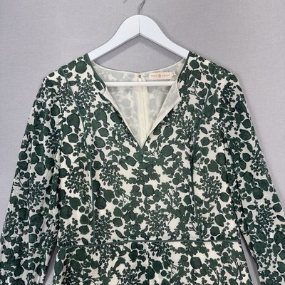 tory burch green dress Tory Burch Women's Long Linen Caftan in Bright Green, size M