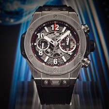 Hublot Big Bang Unico 44mm Skeleton Dial Titanium 411.NX.1170.RX Box & Papers