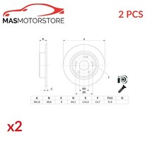 BREMSSCHEIBEN SATZ PAAR HINTEN BOSCH 0 986 479 F76 2PCS P FÜR HONDA HR-V