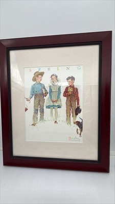Norman Rockwell ''Me and My Pal'' (Young Man's Fancy)  Framed Matted Print 16 x 20