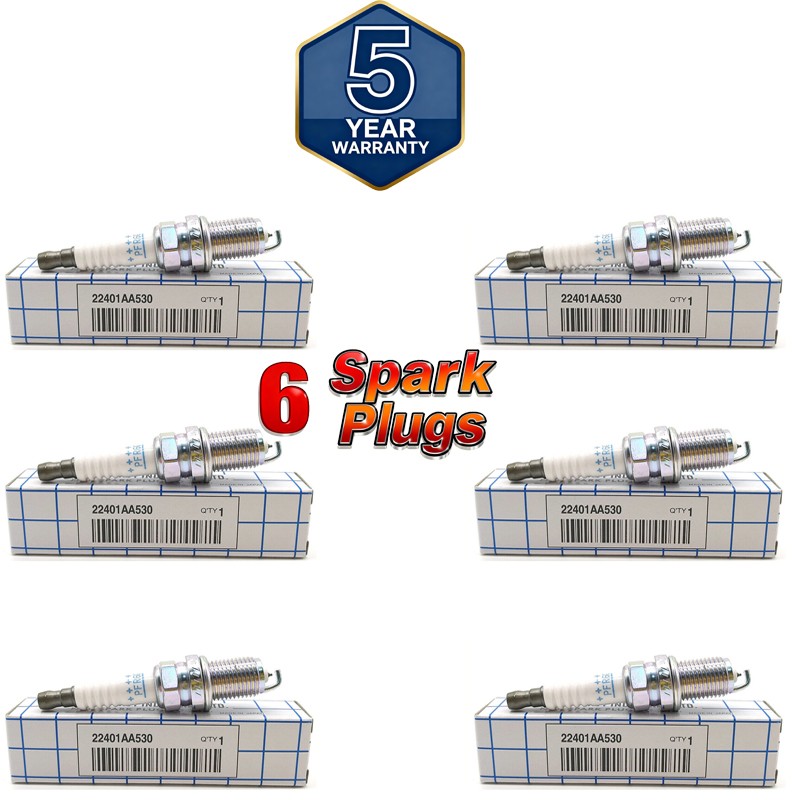 Set of 6 NEW Iridium SPARK PLUGS  22401AA530  2002-2005 WRX  PFR6G EJ205