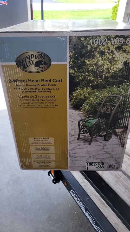 Carro de carrete de manguera Hampton Bay MDHC150HB 16 pulgadas 2 ruedas Foto 2 de 3