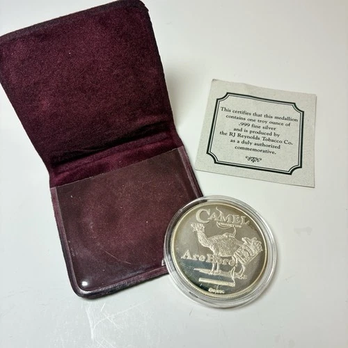 Joe Camel Cigarettes Collectible Coin 1 Troy Oz .999 Fine Silver Round
