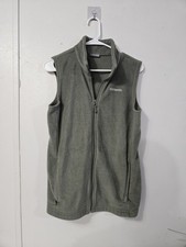 Columbia Boys Green Fleece Vest with Zippered Pockets Full Zip Size Xl