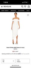 NWT Sold Out Misha Keoni Slinky Midi Dress in Ivory Size Small