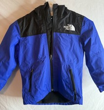 The North Face Jacket Boys XXS Blue Fleece Hooded Full Zip Nylon Rain Coat