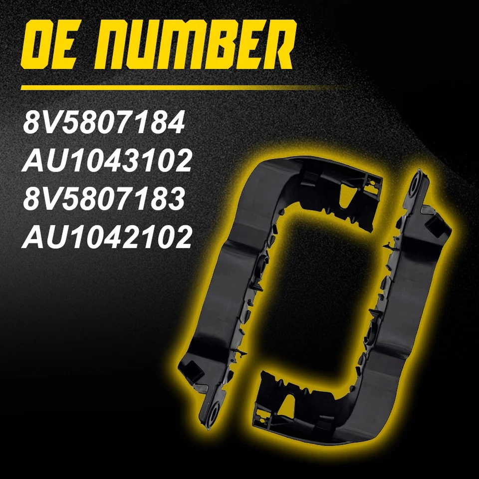 2X Soporte de parachoques delantero derecho derecho derecho negro para modelos Audi A3 Quattro 2015-2018 Foto 3 de 4