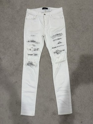 AMIRI White Thrasher Skinny Denim