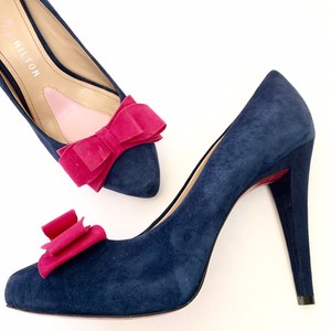 navy blue and pink heels