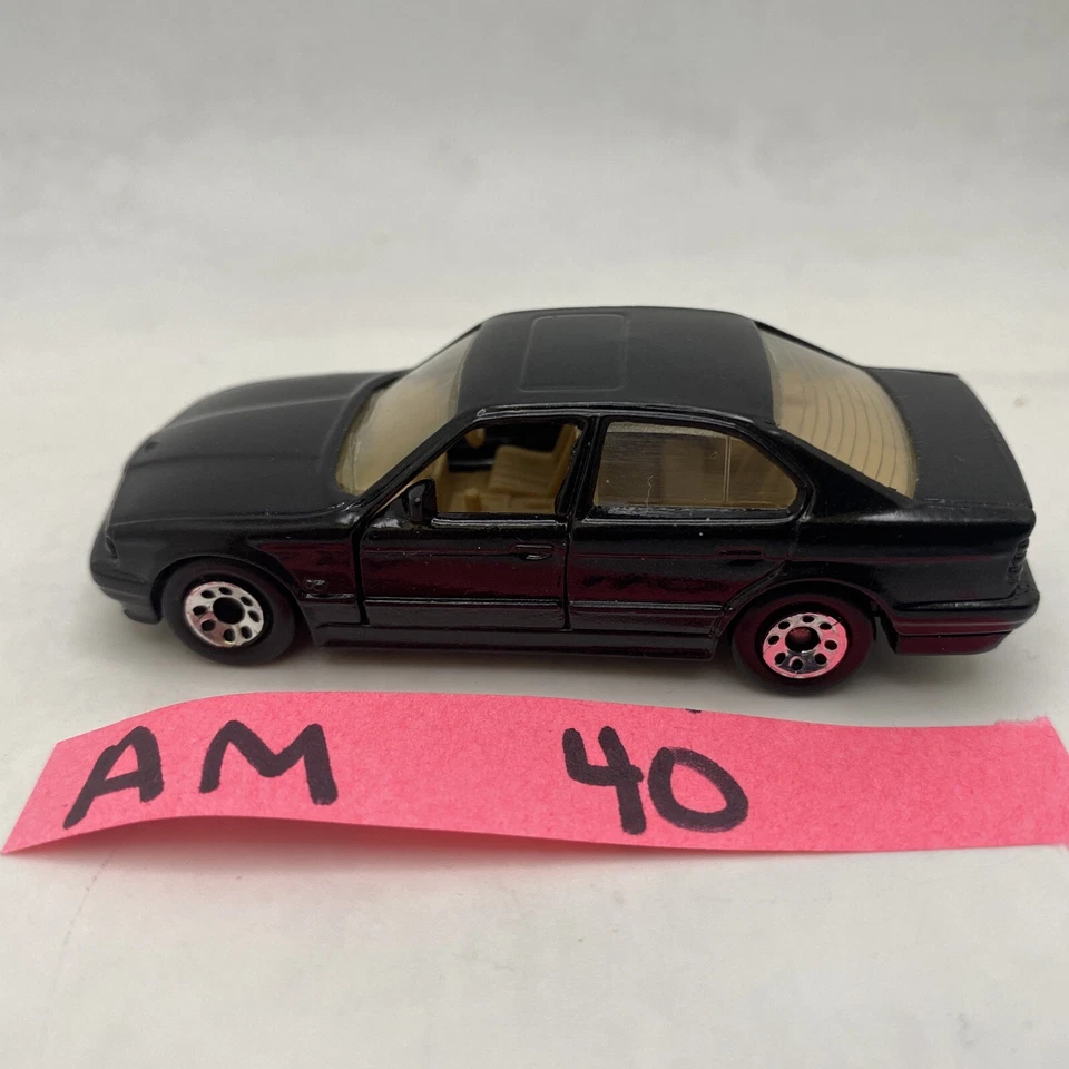 BMW Serie 5 1989 Matchbox negro suelto - puertas abiertas - casi como nuevo ¡Hermoso! Foto 4 de 4