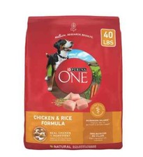 Purina One Dry Dog Food for Adult Dogs High Protein, Real Chicken & Rice, 40 lbs 1.97 per pound
