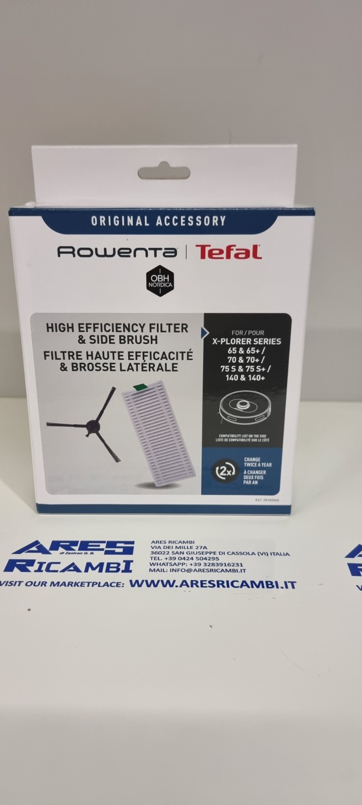 Rowenta ZR185002 Kit Spazzole laterali + filtri Robot X-Plorer serie 75S e 75S+