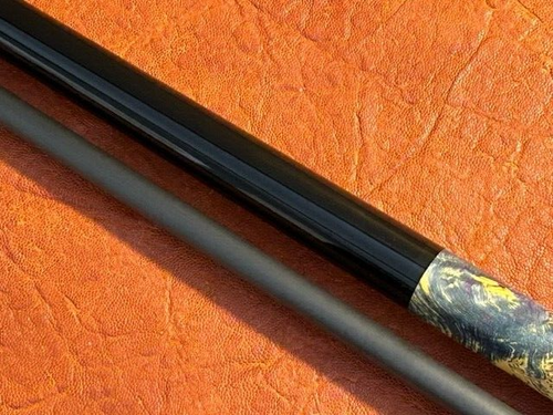 TNT Custom Pool Cue 1 of 1 With Carbon Fiber Shaft. Yellow Cedar Burl - Picture 4 of 6