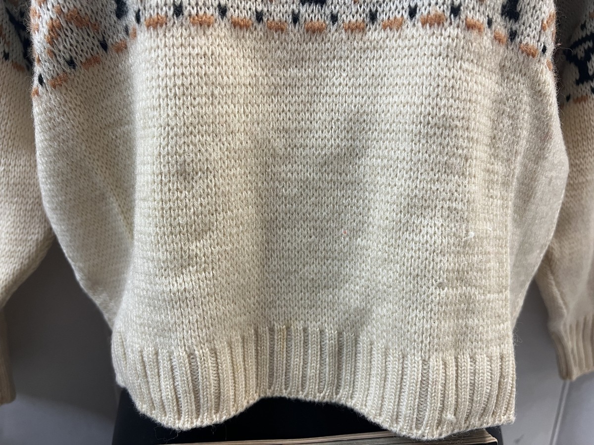 Vintage Playboy by Puritan All Wool Knit Beige Bunny Sweater Vintage Playboy by Puritan All Wool Knit Beige Bunny Sweater
