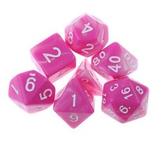 7pcs Polyhedral Dice D20 D12 D10 D8 D6 D4 D3 Die for Tabletop RPG DND Game Prop