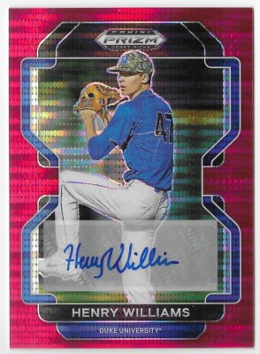 Henry Williams 2022 Prizm Draft Picks Red Pulsar Autograph #91 /9 Rookie FOTL SP