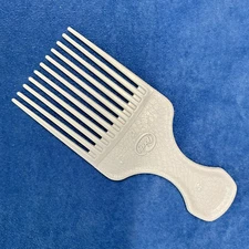 Vintage Goody Hair Pick 90s Gray Textured Plastic Comb Lift, Made in USA Retro.