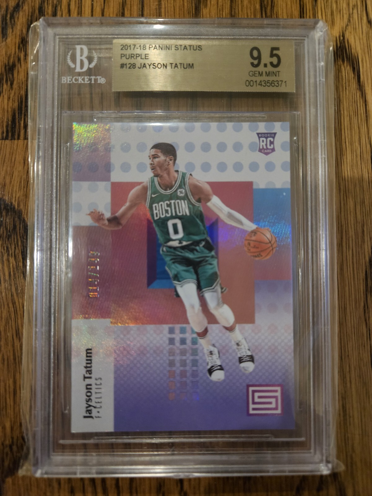 2017-18 Jayson Tatum Status Rookie Rc PURPLE /149 BGS 9.5 POP 1/1 Gem Mint