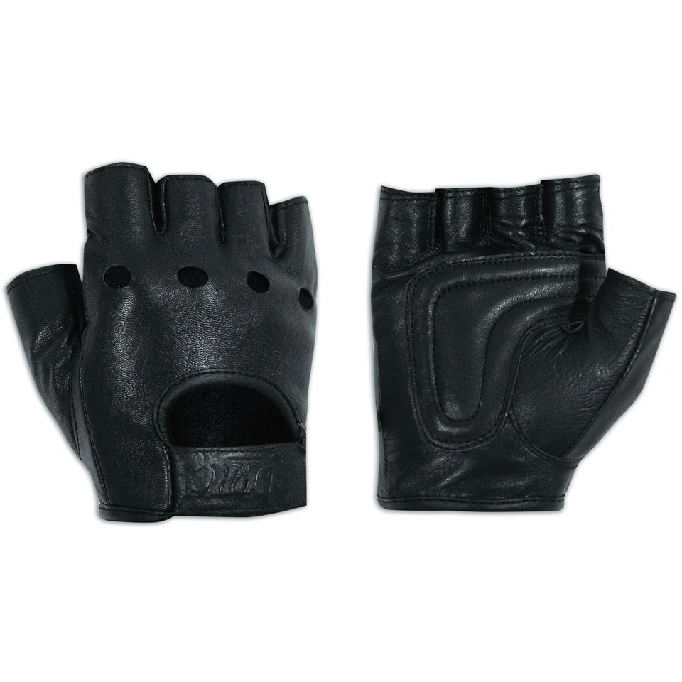 Guantes sin dedos Piel de Moto Chopper Custom Bobber - Imagen 1 de 1