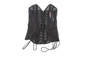 AGENT PROVOCATEUR BLACK MESH CORSET SMALL C-D