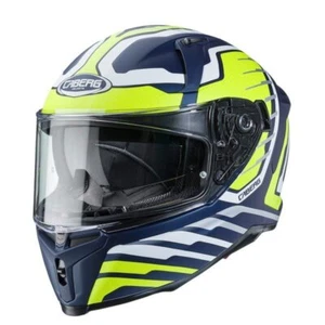 Caberg Avalon Forge Motorcycle Helmet Matt Blue White Yellow