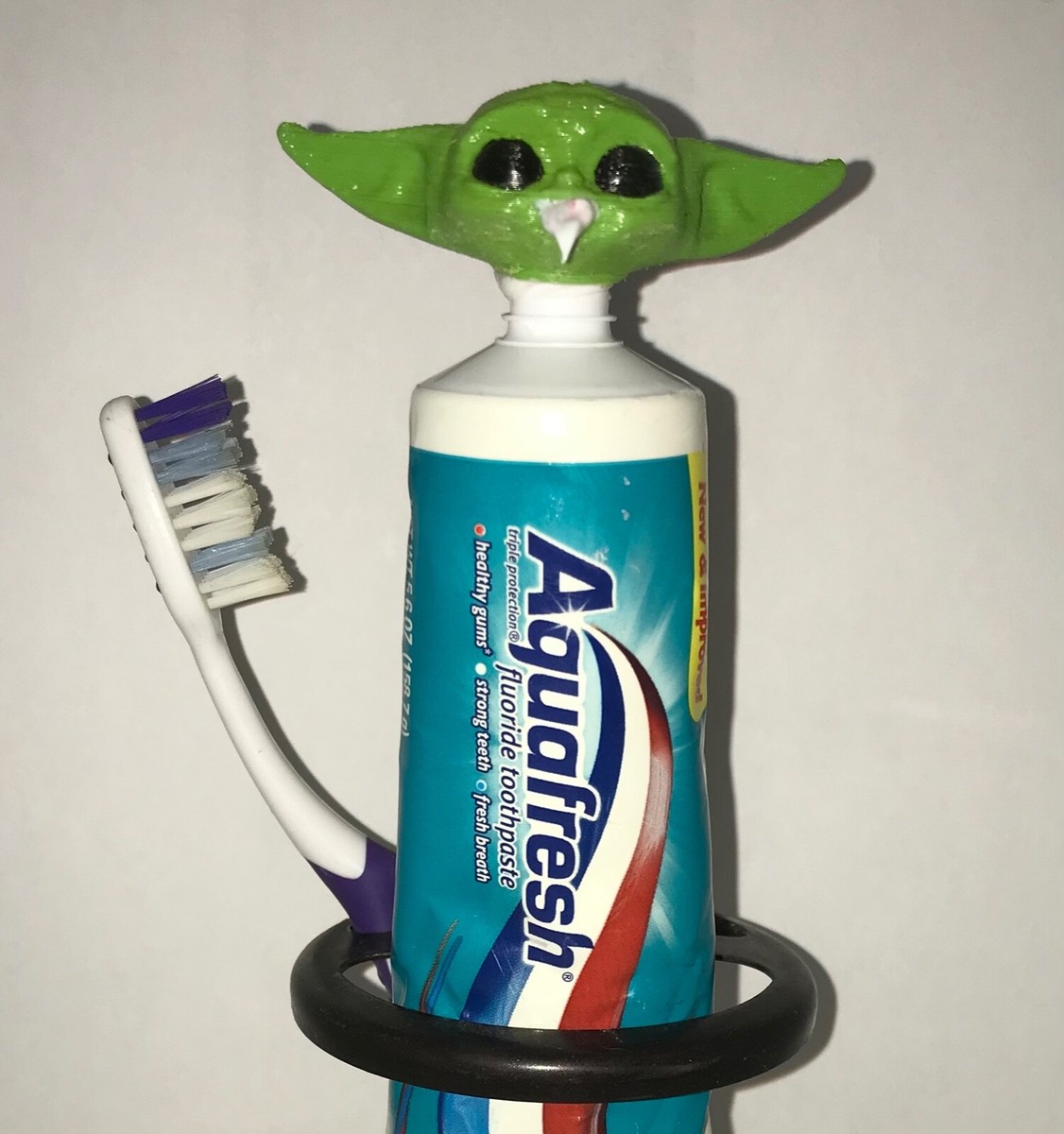 Baby Yoda Toothpaste Vomit Topper Dispenser Cap 3D Printed Fits
