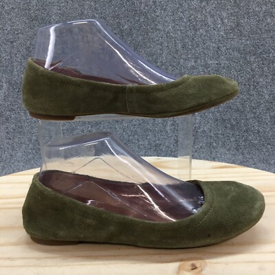 Lucky Brand Shoes Womens Casual Ballet Flats Comfort Green Fabric Slip  On