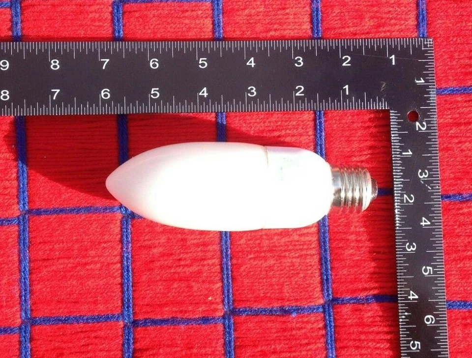 NEW cfl 9w COMPACT fluorescent 120V light bulb 2700K white E26 torpedo flame CFL - Image 2 of 2