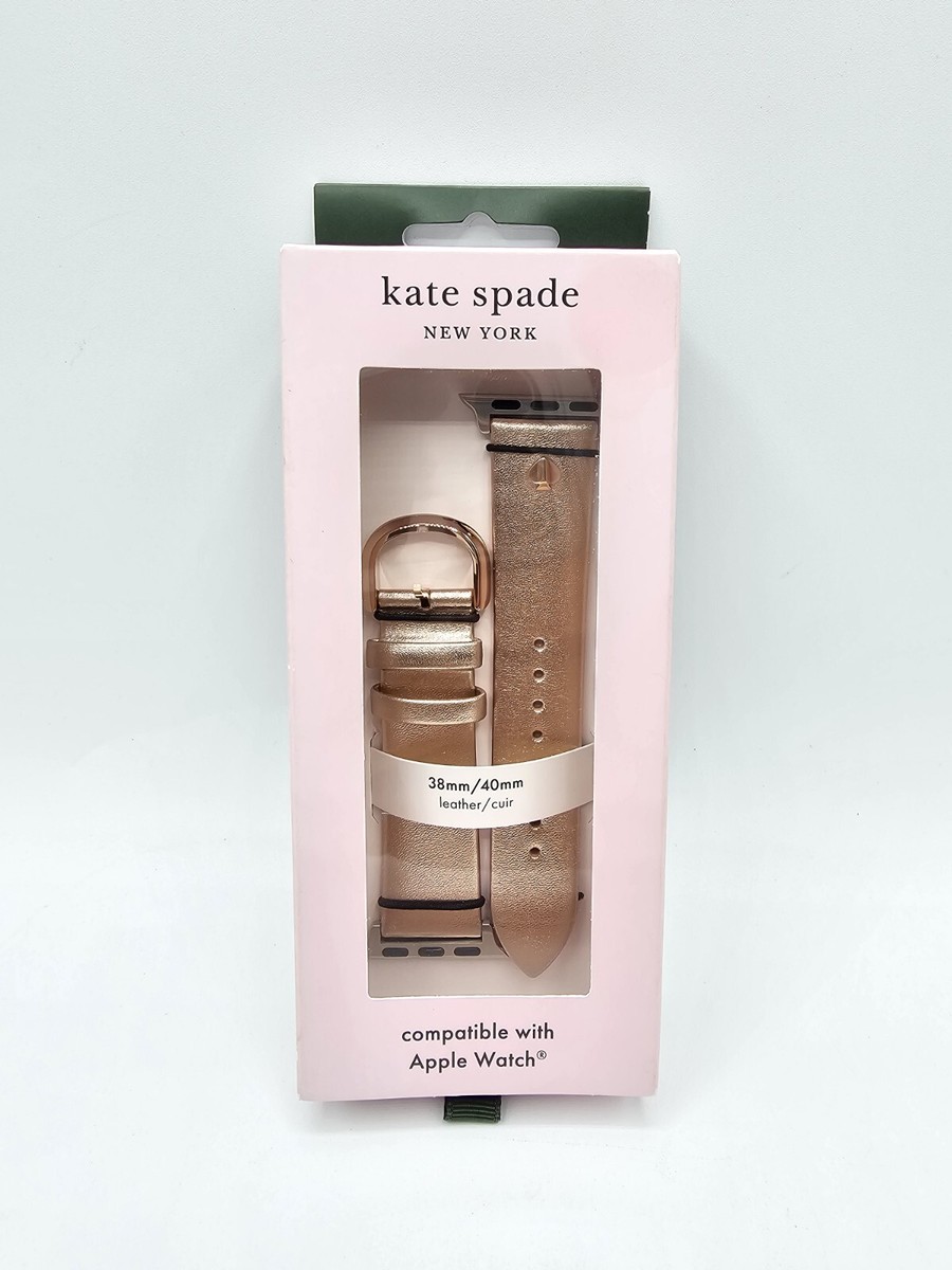 kate spade Apple Watch用バンド 38mm/40mm Kate Spade NY Apple Watch Gold tone for 38/40mm Leather/Cuir band