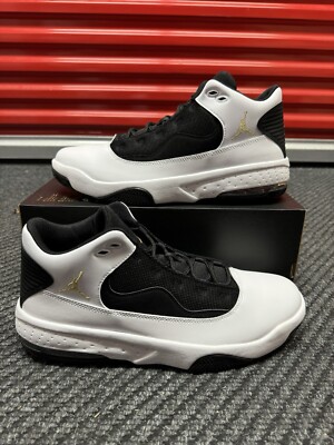 Jordan Max Aura 2 Men's size 12 White Black Gold Basketball shoes CK6636 107
