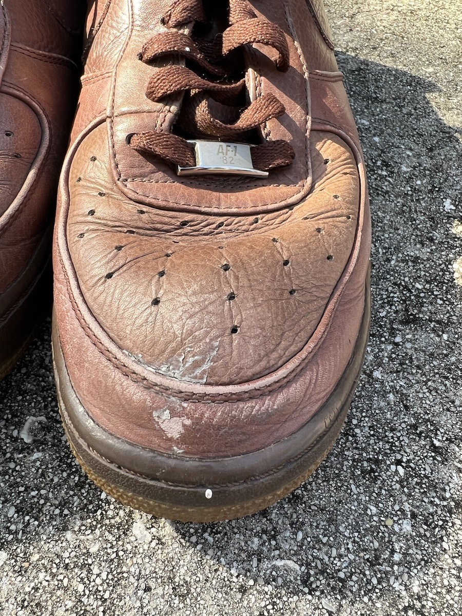 Nike Air Force 1 Premium '07 AF1 Mens Sneaker Size 12 Brown