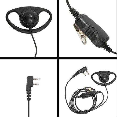 D Style Earpiece Headset For IC-F3001 F4001 F3011 F4011 F3026 F4026 Radio - Picture 3 of 4