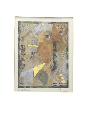 Lot Of 2 Framed Signed Shawna Leach Cubic Art Cubed Space II And III