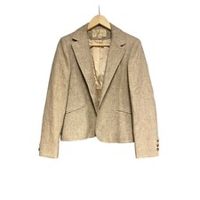 John Meyer Beige/Cream Blazer Women's Size 12 Wool EUC Fully Lined