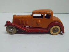 Vintage AC Williams Cast Iron "Take Apart" Coupe; Two-Tone w/White Rubber Tires