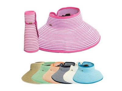 Scala Dario Visor Hat, Wide Brim, One 